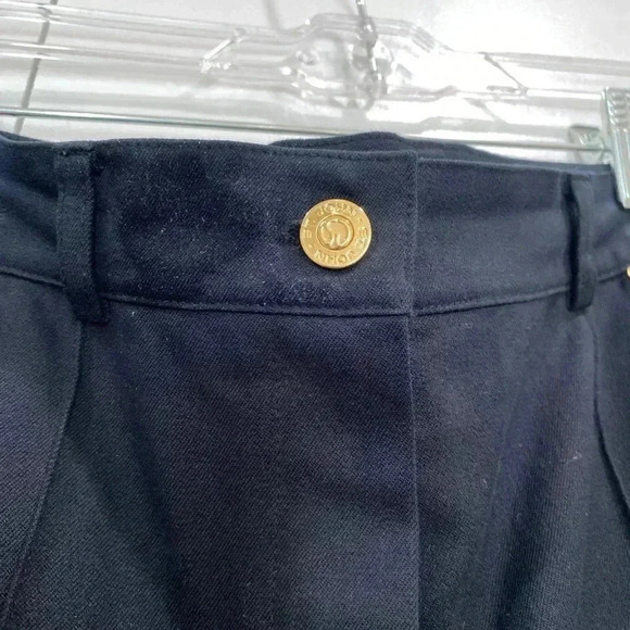 St.John Sport by Marie Gray Black Utility Pants with Gold Zippers Sz 6 - Picture 7 of 10